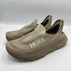Hoka One One U Restore TC Unisex Men's 10 Women's 11 Dune/Oxford Tan